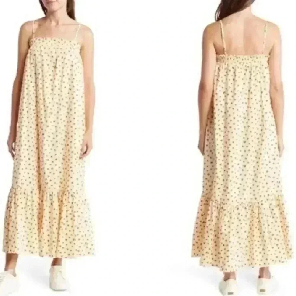 Floral Cream Midi Dress